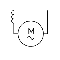 AC-Motor, einphasig (vertikal)