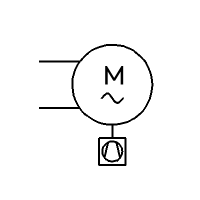 AC-Motor mit Ventilator (horizontal)