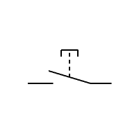 Drucktaster, normalerweise offen, kurzzeitig (horizontal)