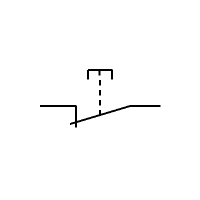 Drucktaster, normalerweise geschlossen, kurzzeitig (horizontal)