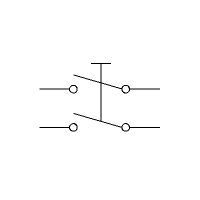 Interrupteur d'isolement 2P, JIC (horizontal)