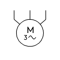 AC motor, 3-phase (vertical)