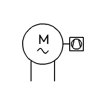 AC motor with fan (vertical)