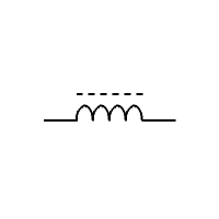 Inductor, ferrite core (horizontal)