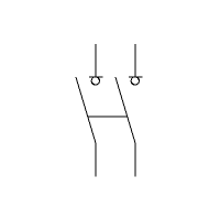 Isolating switch disconnector 2P, SW (vertical)