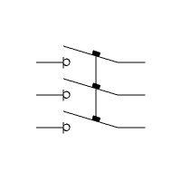 Isolating switch disconnector 3P, AT (horizontal)