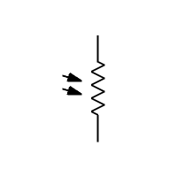 LDR photoresistor (vertical)