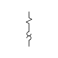 Thermal-magnetic overload switch 1P (vertical)