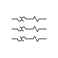 Thermal-magnetic overload switch 3P (horizontal)