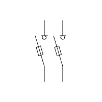 Fuse disconnector 2P, SW (vertical)