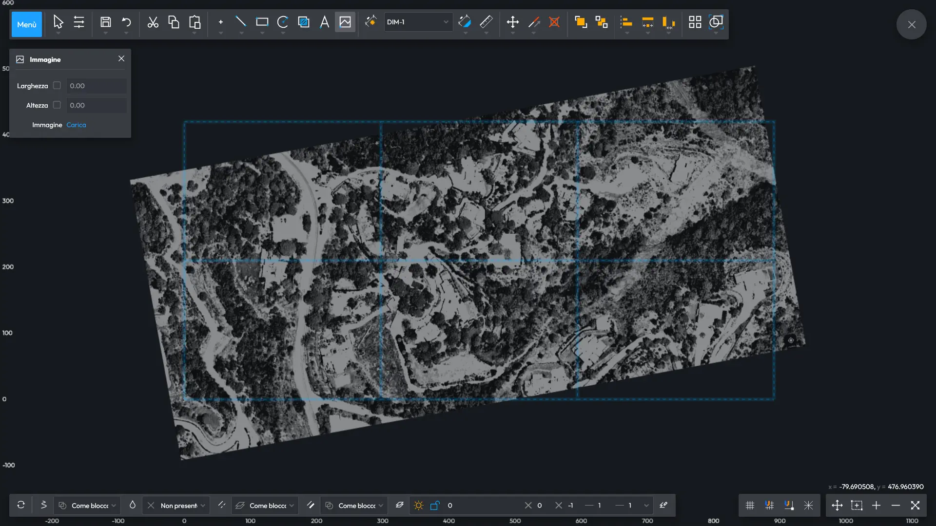 mappe raster nel programma CAD