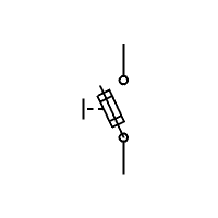 Zekeringscheider 1P, JIC (verticaal)